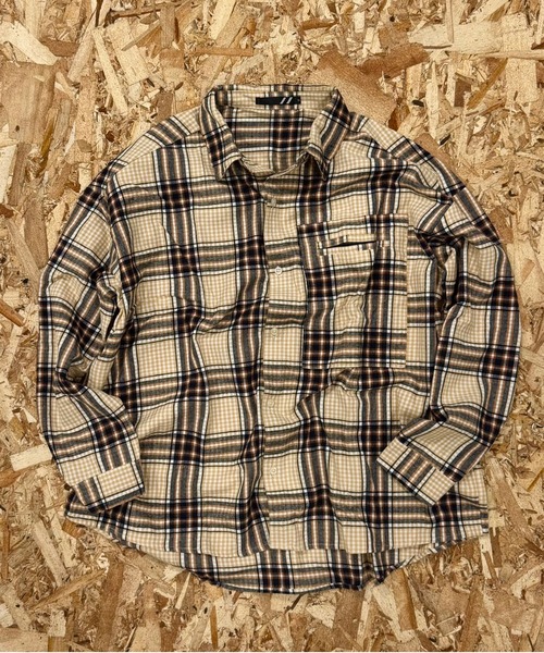 SHISKY（シスキー） シャツ 「オーバーサイズ ネルシャツ」ワイド