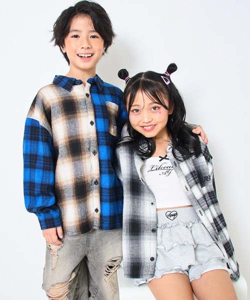ANAP kids（アナップキッズ） ブラウス シャツ クレイジー チェック 