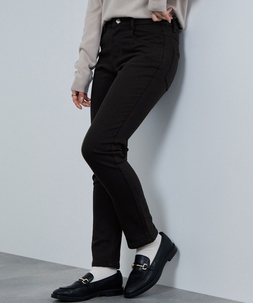 NAVY ジーンズ デニム デニムパンツ マックヒート裏起毛スリム 