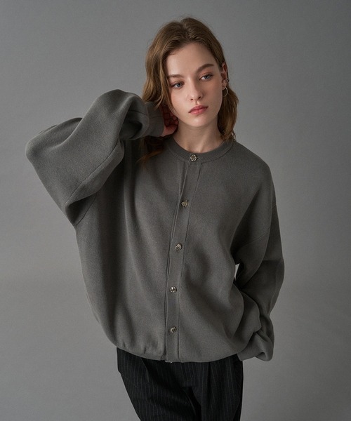 ONCILY（オンシェリー） カーディガン SILVER BUTTON CREW NECK