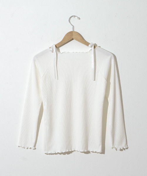 「flower」 長袖ニット FREE ホワイト レディース_画像3