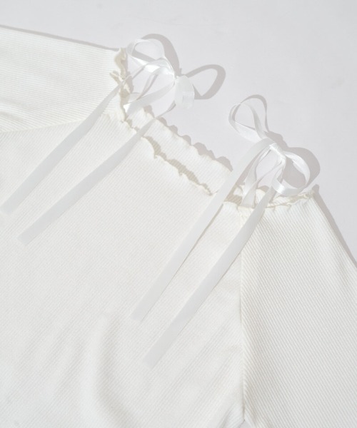 「flower」 長袖ニット FREE ホワイト レディース_画像5