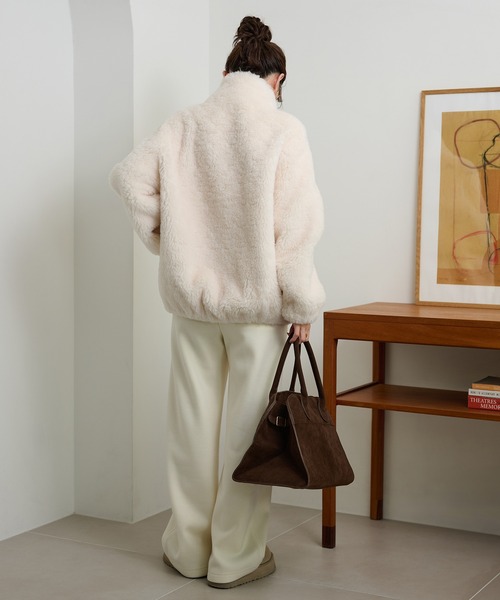 ブルゾン アウター color code boa zip up blouson /カラーコードボア