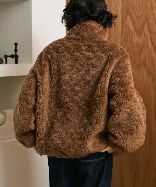 専用⭐︎ボアジップ BOA ZIP ブルゾン ブルゾン アウター 「FVLMEN」back boa zip jacket/バック ボア ジップ