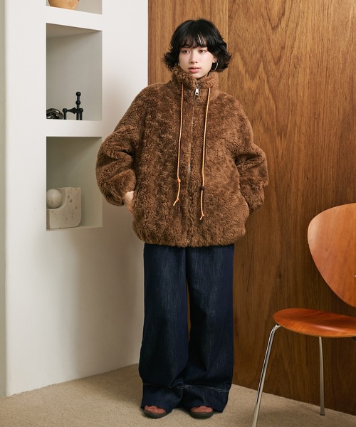 専用⭐︎ボアジップ BOA ZIP ブルゾン ブルゾン アウター color code boa zip up blouson /カラーコードボア