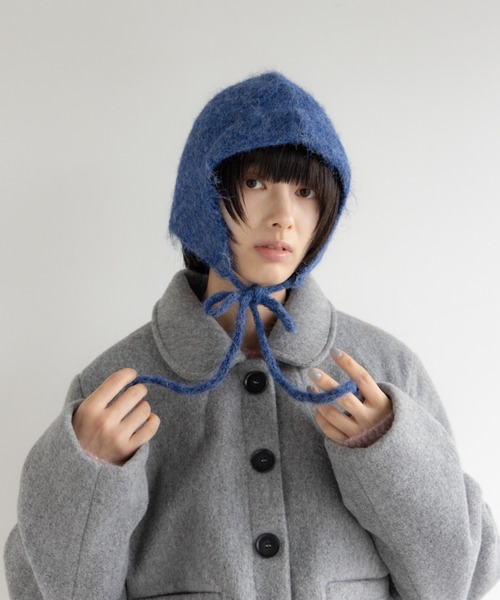 haek ニット帽 ニットキャップ mix color knit hat/ひも付きMIXカラー