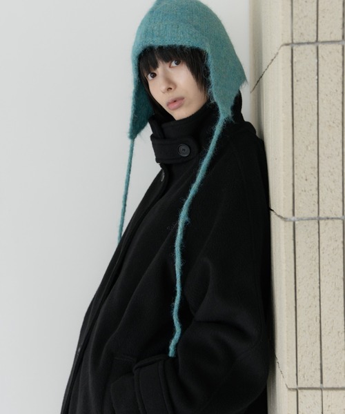 haek ニット帽 ニットキャップ mix color knit hat/ひも付きMIXカラー