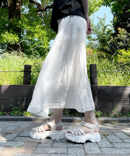「LUGG NAGG」 ヒールサンダル L ブラック レディース_画像5