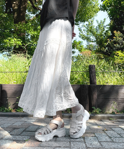 「LUGG NAGG」 ヒールサンダル L ブラック レディース_画像6