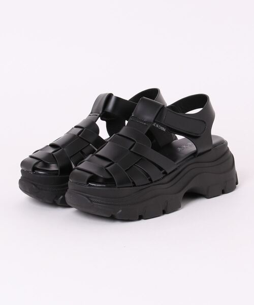 「LUGG NAGG」 ヒールサンダル L ブラック レディース_画像7