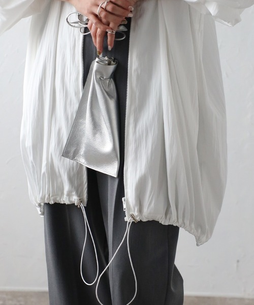 「meilmada」 ジップアップブルゾン FREE ホワイト レディース_画像5