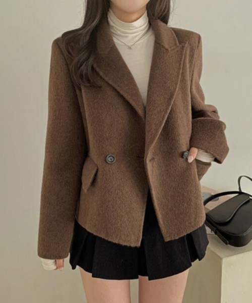 コート アウター ショートコート「韓国ファッション」 レディース