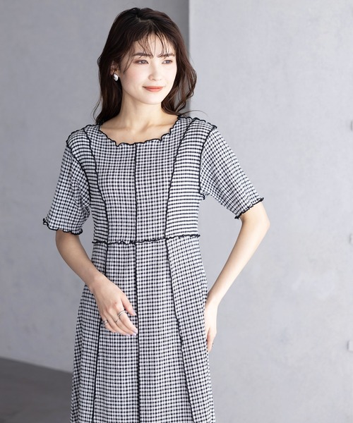 「GeeRA」 半袖ワンピース MEDIUM ブラック レディース_画像8