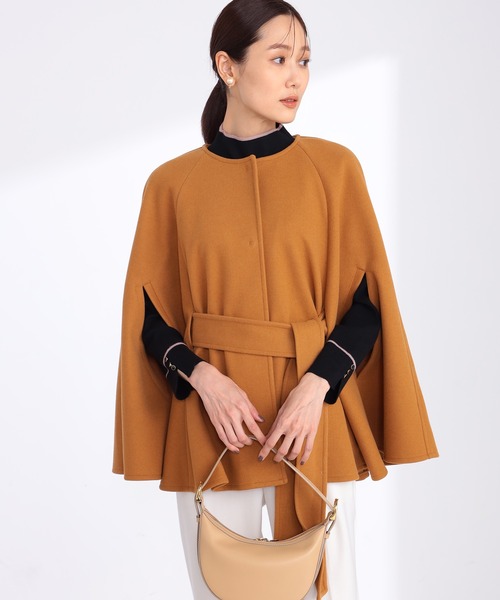 L'Or(ロル) Irregular hem cape coat ケープコート d26b61195dc9a3516708c02ee5f5dd