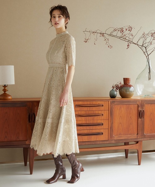 「niana」 半袖ワンピース S ダークラベンダー レディース_画像2