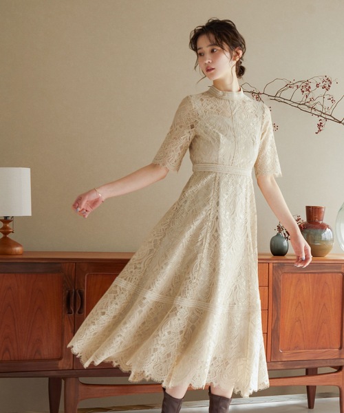 「niana」 半袖ワンピース S ダークラベンダー レディース_画像3