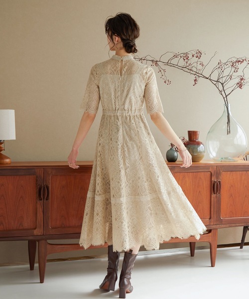 「niana」 半袖ワンピース S ダークラベンダー レディース_画像6