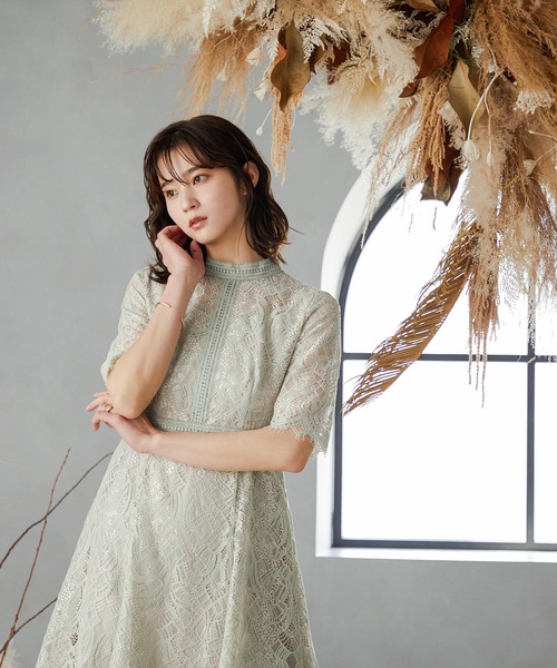 「niana」 半袖ワンピース S ダークラベンダー レディース_画像7