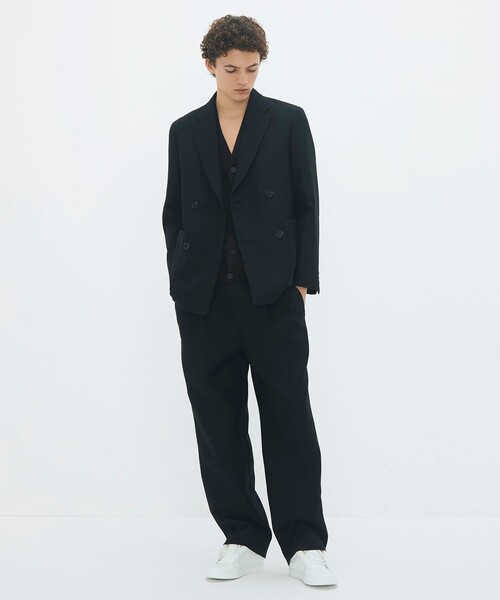 ダウンジャケット ダウン ウールダブルクロス 4ボタンジャケット メンズの画像