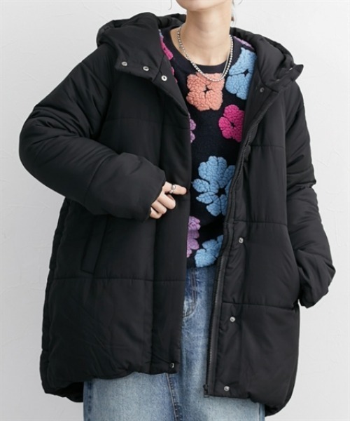 Traditional Wetherwear ダウンコート フード付き ブラック Traditional Weatherwear（トラディショナル ウェザーウェア） ダウン