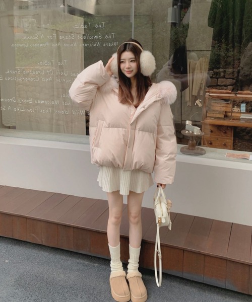 PGG フード付きジャケット レディース FAVORITO コート アウター フード付きジップスドローストリング