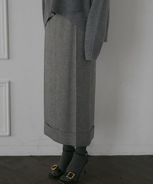 「LE CIEL BLEU」 タイトスカート 34 カーキ レディース_画像4