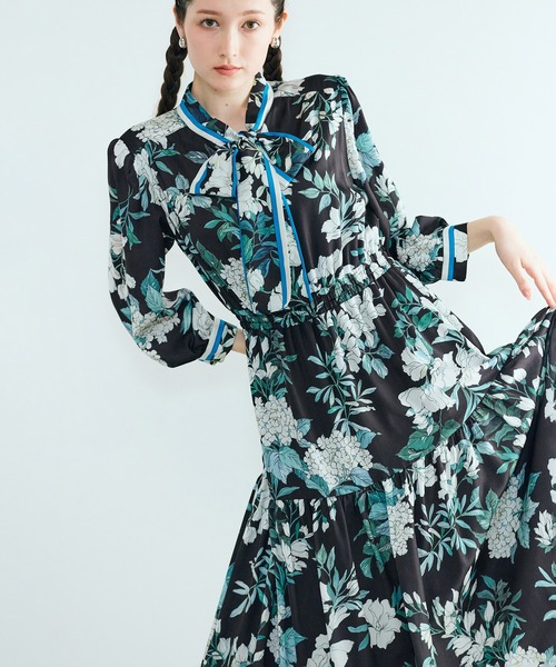 Audie a Muses（オーディア ミューズ） ワンピース アジサイプリント