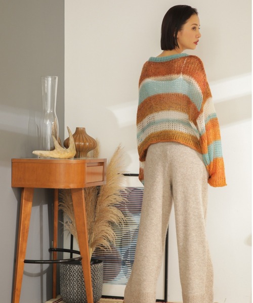 「ROSE BUD」 長袖ニット ONE SIZE オレンジ レディース_画像8
