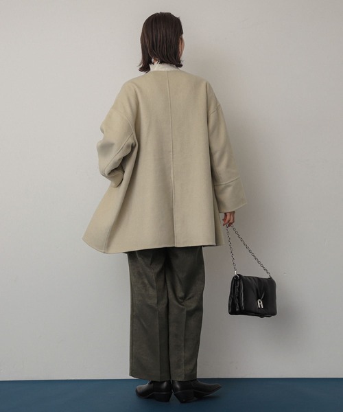 「SENSE OF PLACE by URBAN RESEARCH」 ノーカラーコート ONE ライトベージュ レディース_画像9