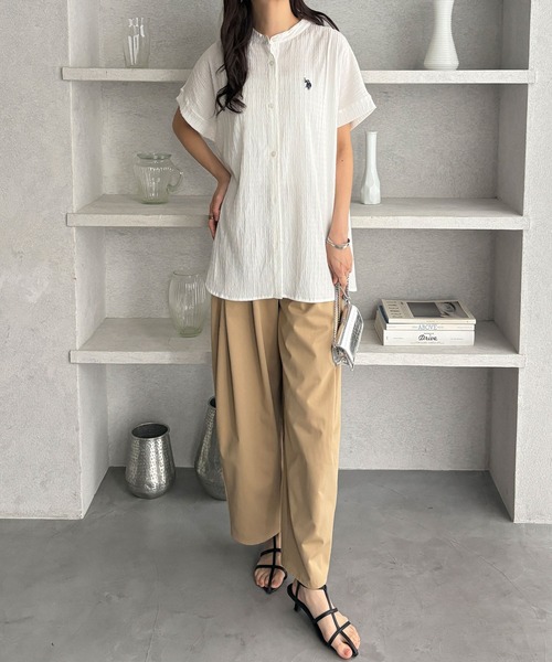 U.S. POLO ASSN.（ユーエスポロアッスン） ブラウス シャツ 半袖 GeeRA