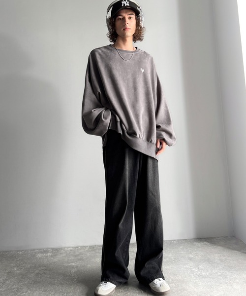 「Classical Origin」 スウェットカットソー LARGE チャコールグレー メンズ_画像3
