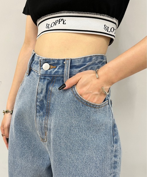 「WHO'S WHO gallery」 デニムパンツ FREE ブラック レディース_画像6
