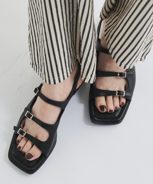 「MERLOT」 フラットサンダル SMALL ブラウン レディース_画像6