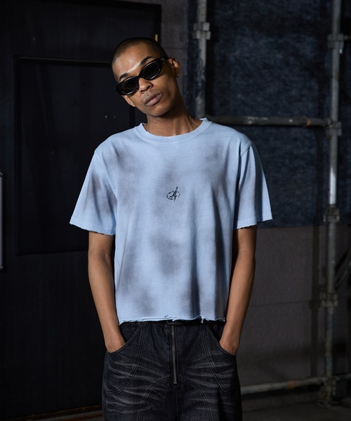 「ANDER HUNK」 半袖Tシャツ MEDIUM ブラック メンズ_画像5