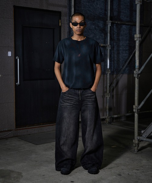 「ANDER HUNK」 半袖Tシャツ MEDIUM ブラック メンズ_画像6