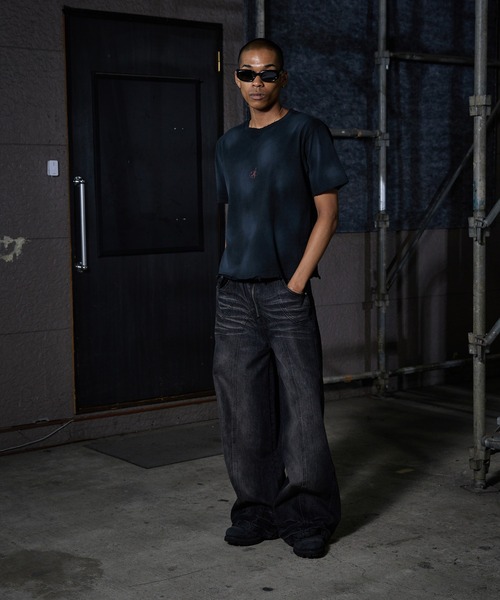 「ANDER HUNK」 半袖Tシャツ MEDIUM ブラック メンズ_画像7