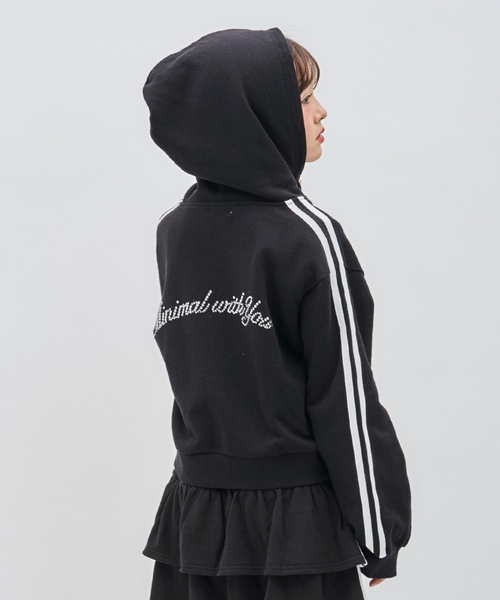 【新品】HYSTERIC MINI フルジップパーカー 90cm 裏地付き HYSTERIC MINI（ヒステリックミニ） パーカー BOX LOGO 裏毛 パーカー