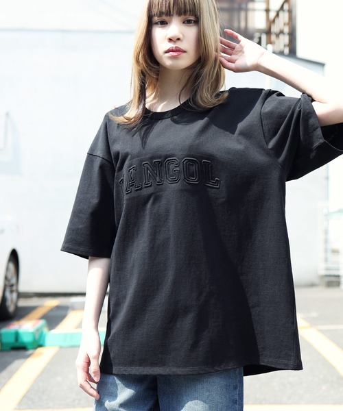 【本物新品保証】 KANGOL tシャツ ビッグ 刺繍 ロゴ コラボ 別注 カンゴール / トップス