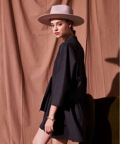 アリシアスタン　レザーリボンフェドラハット ALEXIA STAM（アリシアスタン）の「Leather Ribbon Fedra Hat