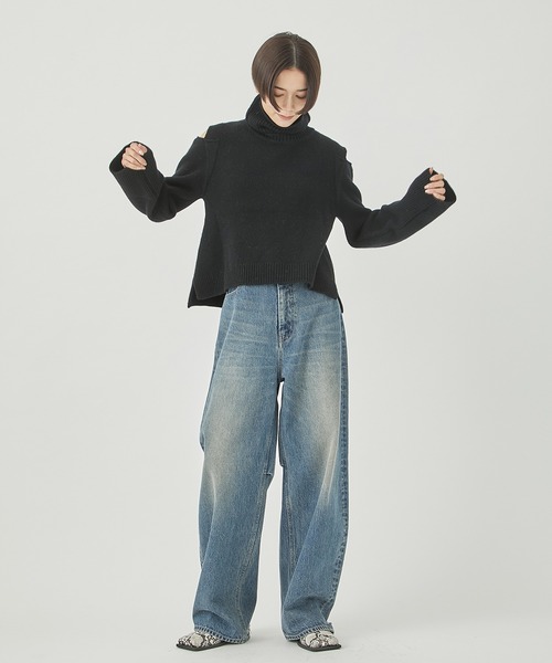 ニット セーター 「WRAPINKNOT/ラッピンノット」「STUDIOUS別注」POLO KNIT TOPS/ニットトップス レディース WRAPINKNOT ニット セーター 「WRAPINKNOT/ラッピンノット