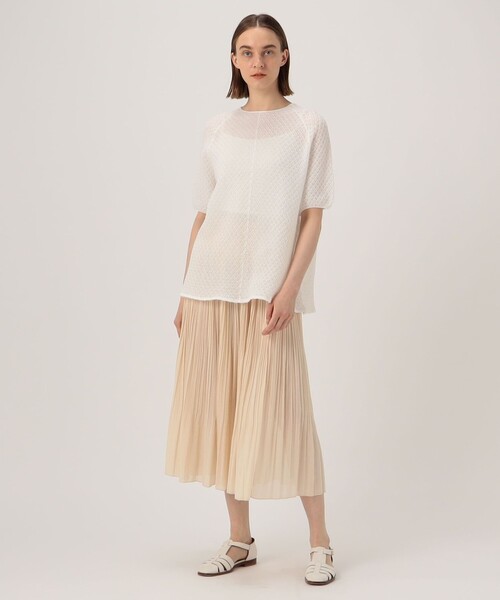 Ballsey（ボールジィ） ニット シャイニークロス バックリボンプル 