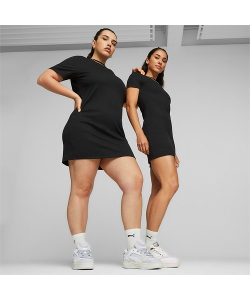 【PUMA】CLASSICS ロゴ リブワンピース ‐2色 *送料込 PUMA プーマ * CLASSICS ロゴ リブワンピース 国内発送 関税込