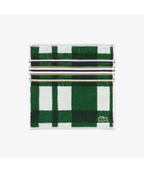 LACOSTE（ラコステ） ハンカチ チェック＆ボーダータオルハンカチ