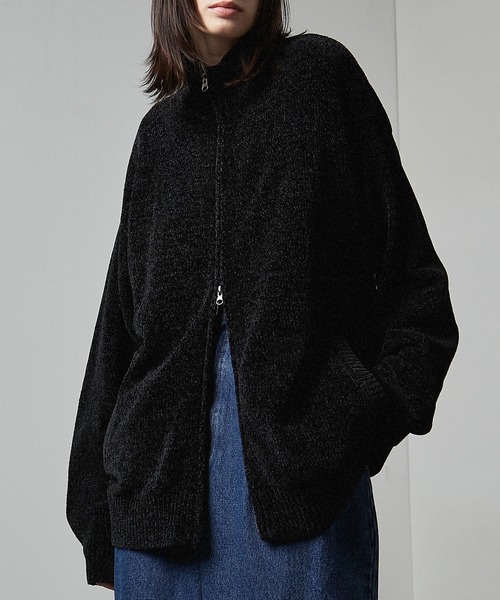 カーディガン 「Alfred Alex」chenille yarn drivers knit / オーバー