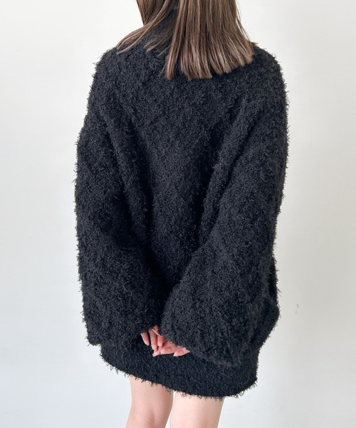 Heather ジャケット ブルゾン シャギーニットZIPブルゾン 986357