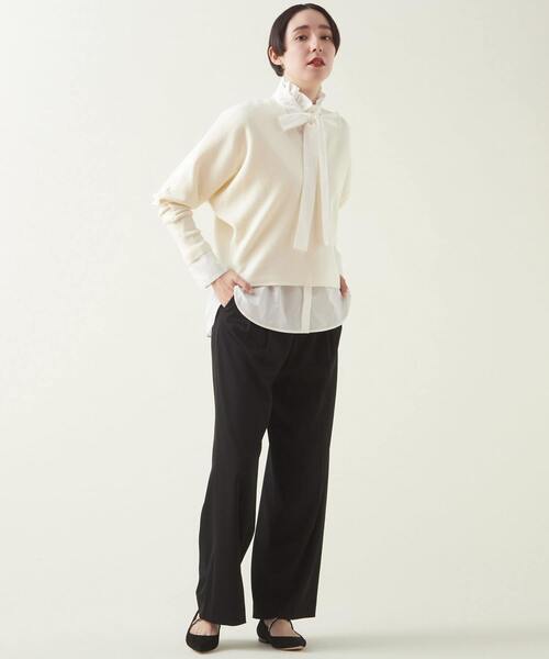 ニット セーター martinique/C/W ダブルフェイスVネックプルオーバー レディース martinique ニット セーター martinique/C/W ダブルフェイスV