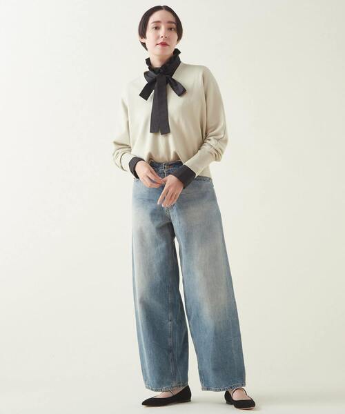 ニット セーター martinique/C/W ダブルフェイスVネックプルオーバー レディース martinique ニット セーター martinique/C/W ダブルフェイスV