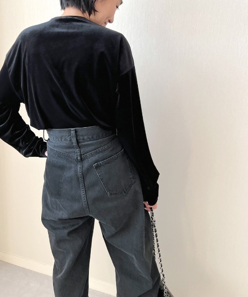 COUDRE ベロアクロップドロンT tシャツ ベロアクロップドロンT レディース : ZOZOTOWN Yahoo!店
