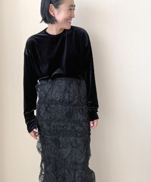 COUDRE ベロアクロップドロンT tシャツ ベロアクロップドロンT レディース : ZOZOTOWN Yahoo!店