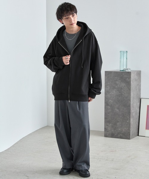 パーカー 専用出品 CIYOT-シヨウト-】ドローコードハイネックフルジップパーカー